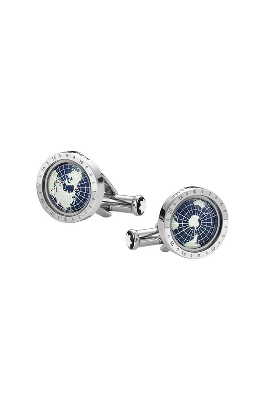 

Montblanc | 1858 Geosphere Blue Cufflinks