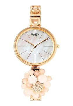 Titan Raga Delight Mother Of Pearl Dial Analog Stainless Steel Strap watch for Women