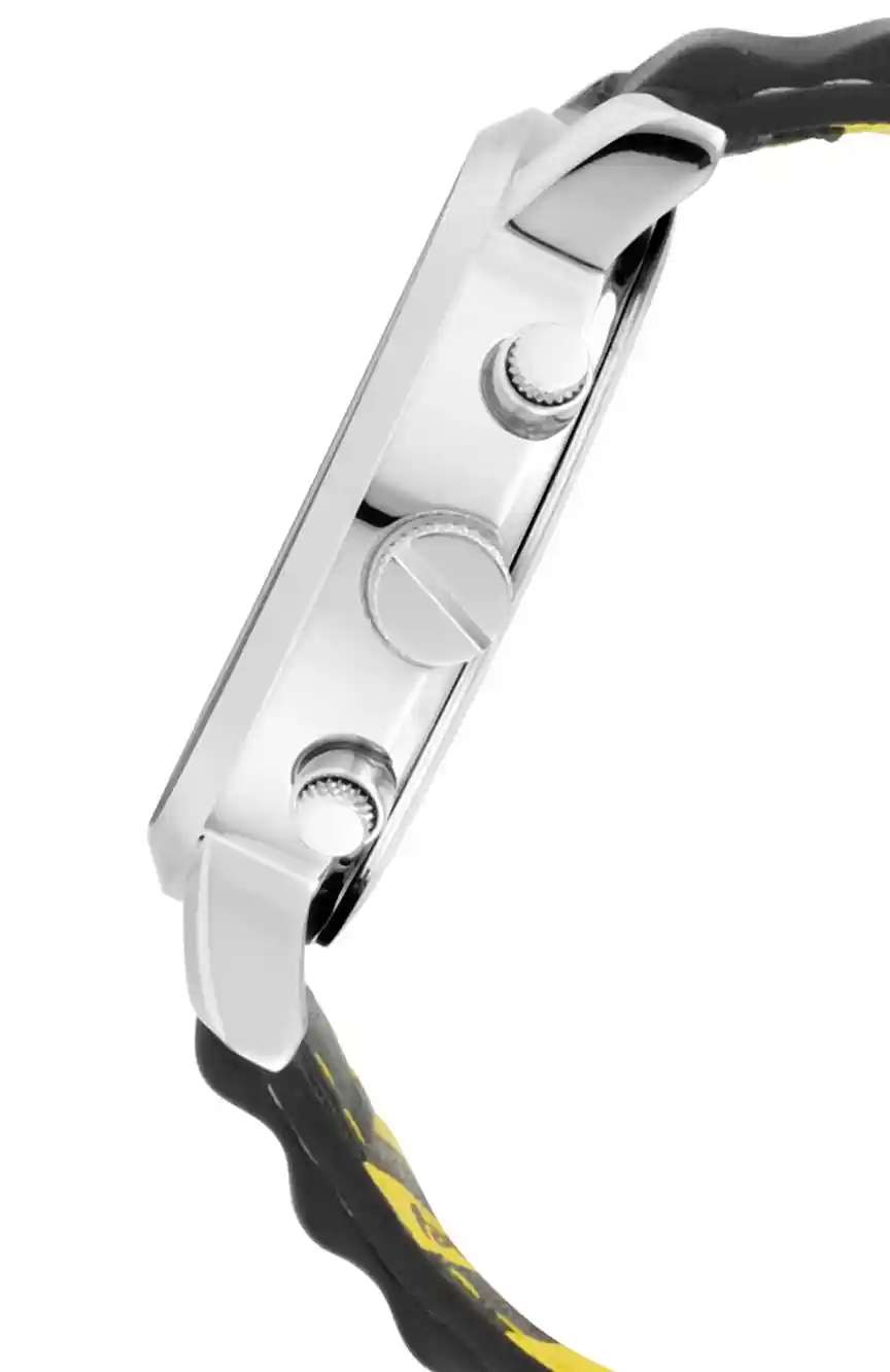 فاستراك ساعة يد رجالية بسوار جلدي بتقنية الكوارتز