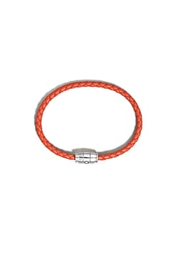 Montblanc Bracelet Steel 3 Rings Meisterstuck Collection In Cayenne Leather, Size 60