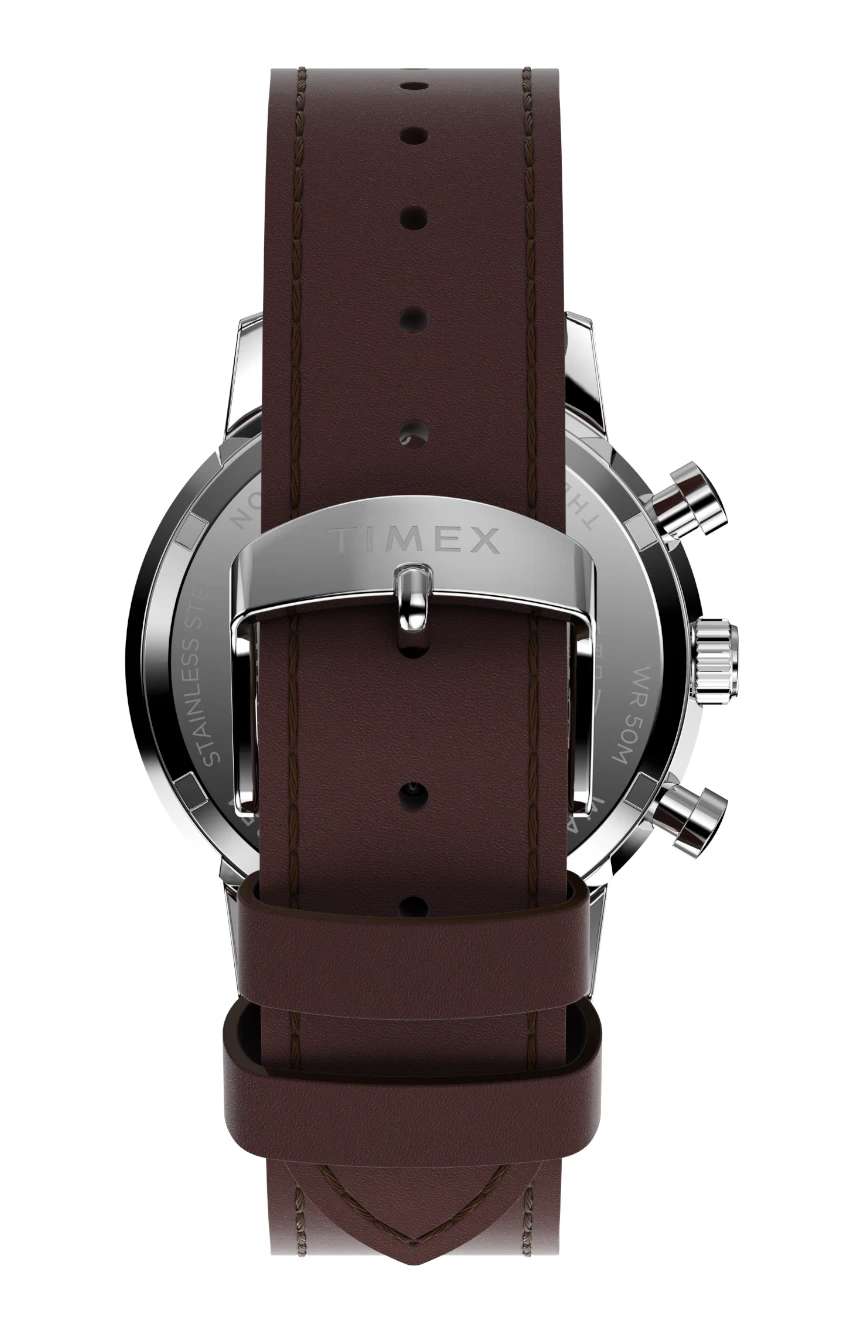 Timex Marlin Chronograph Tachymeter 40mm Leather Strap Watch
