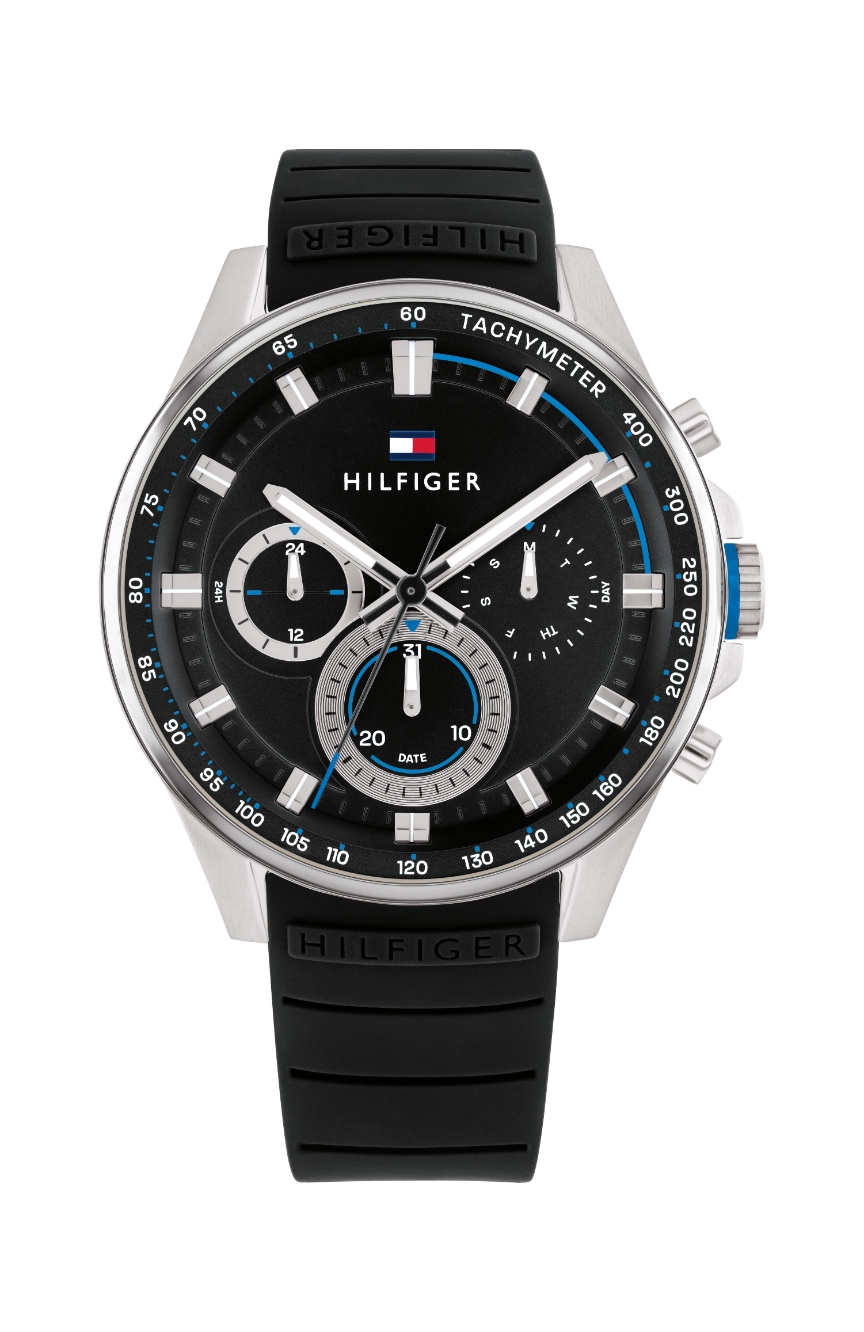 Tommy hilfiger black hot sale silicone watch