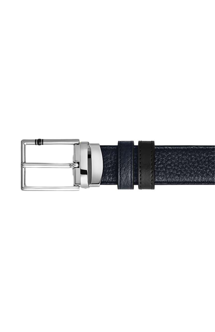 Montblanc 35 mm Reversible Belt in Grain Leather with Rectangular Meisterstuck Buckle