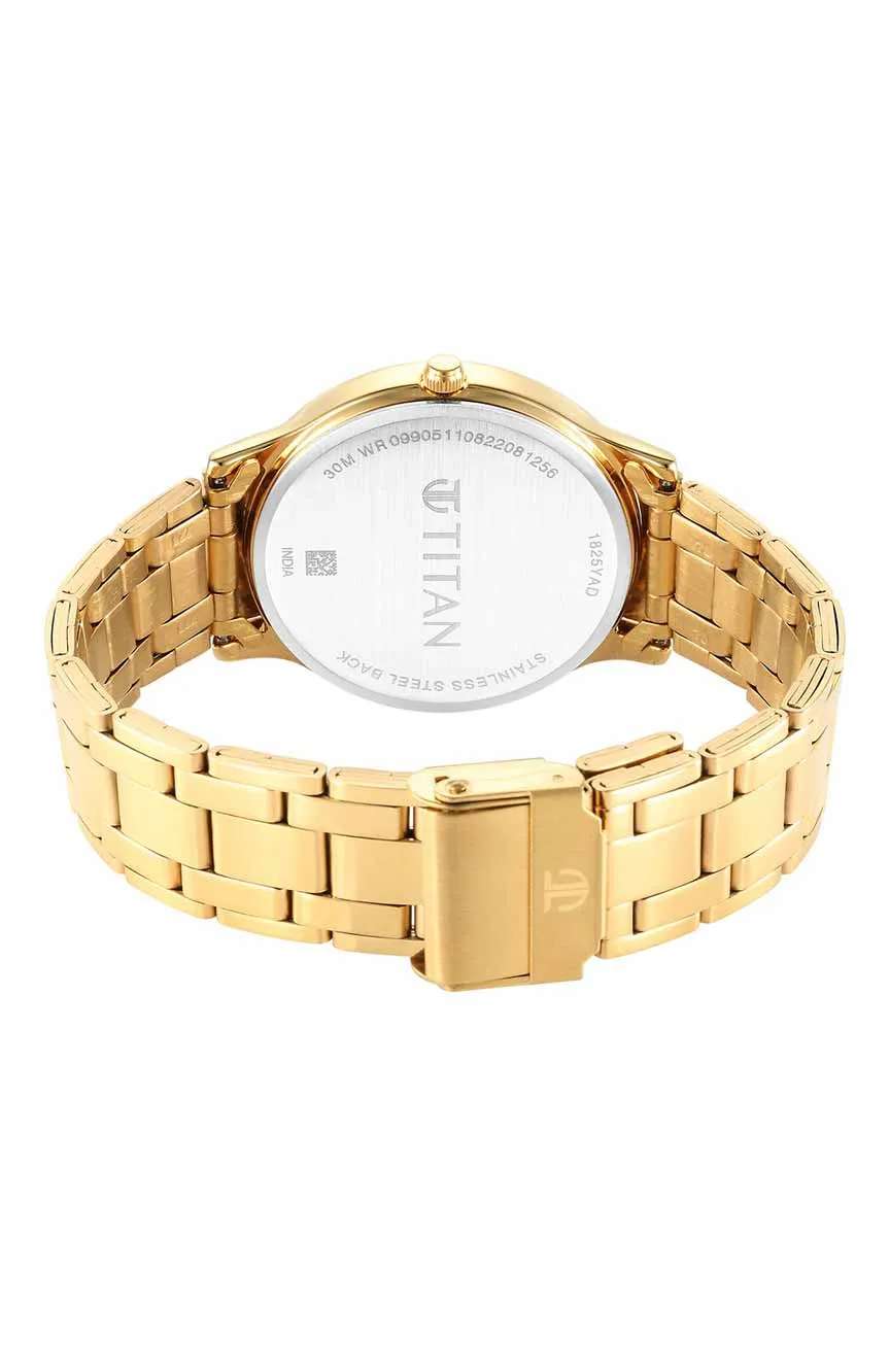 تيتان ساعة تيتان كاريشما راديانس بميناء أبيض وسوار ستانلس إستيل للرجال