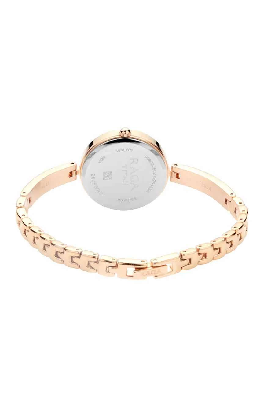 Titan Raga Viva Rose Gold Dial Women Watch With Metal Strap