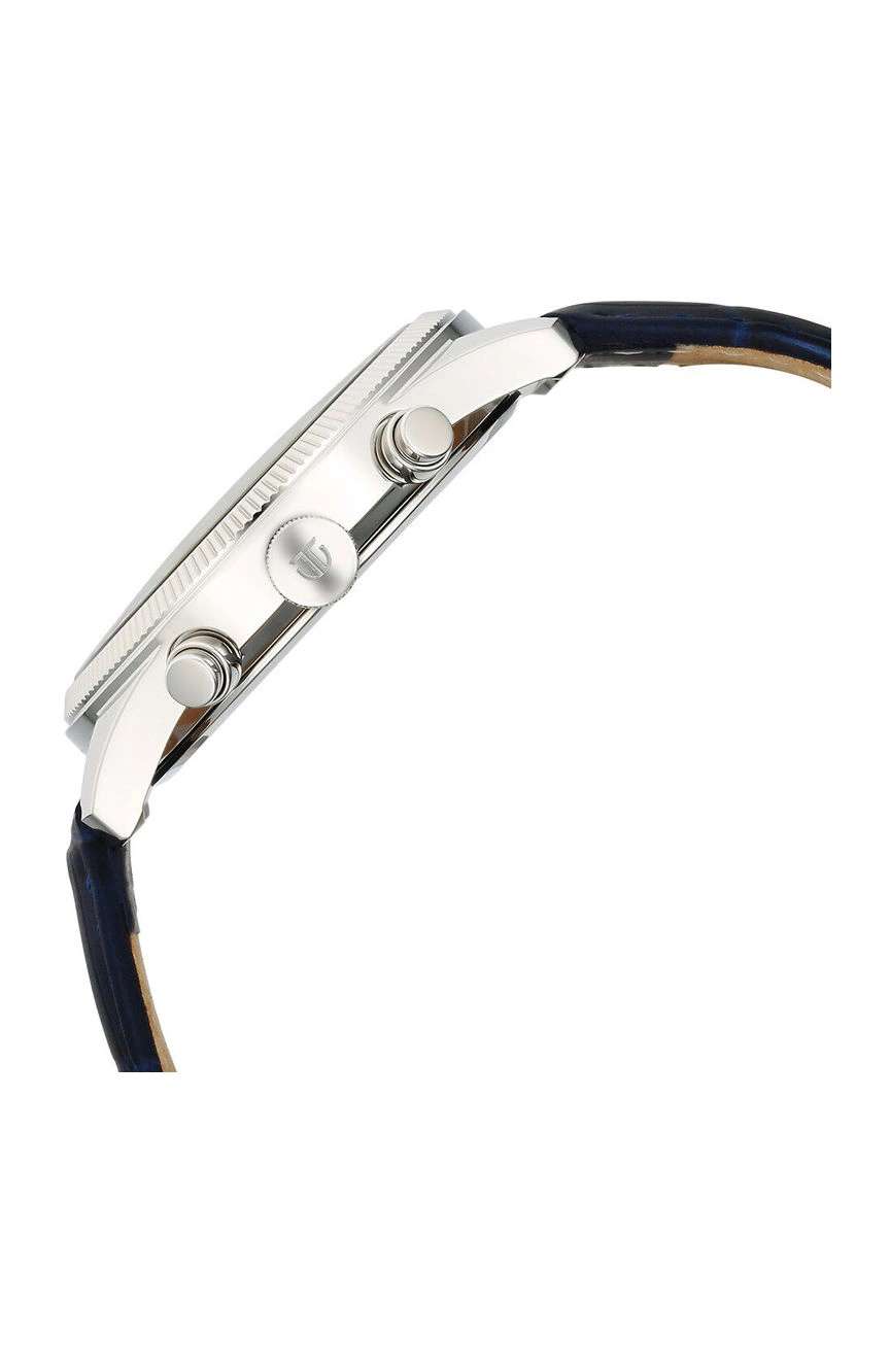 Titan Regalia Opulent Quartz Analog with Day and Date Blue Dial Blue Leather Strap Watch for Men