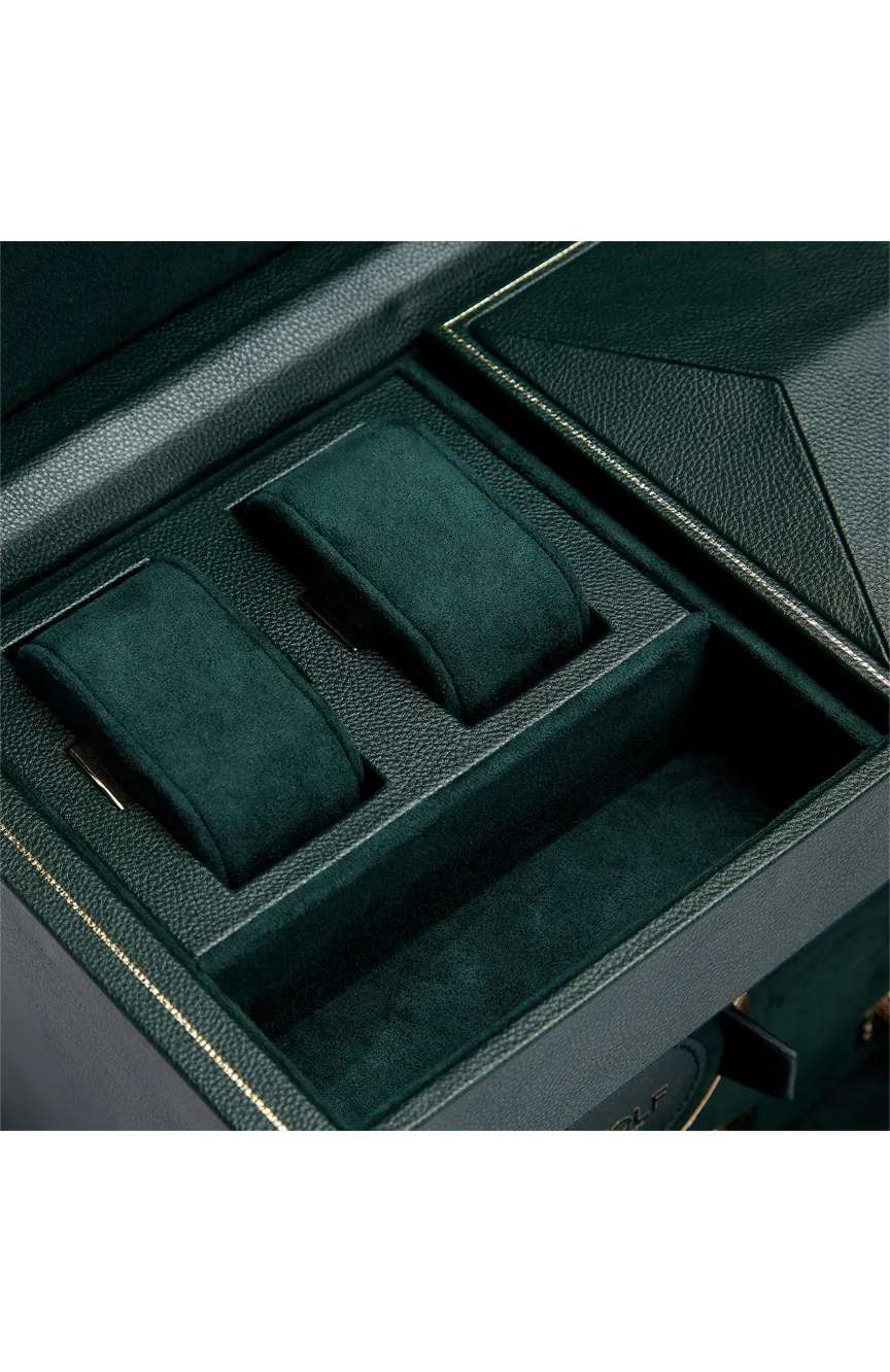 WOLF BRITISH RACING DOUBLE WATCH WINDER WITH STORAGE