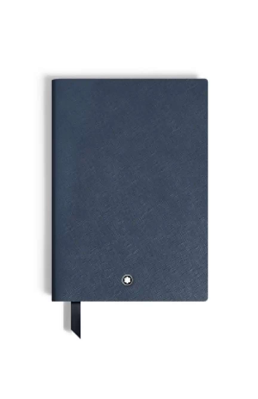 Montblanc Notebook Medium Ink Blue Leather Blue Blank Pages