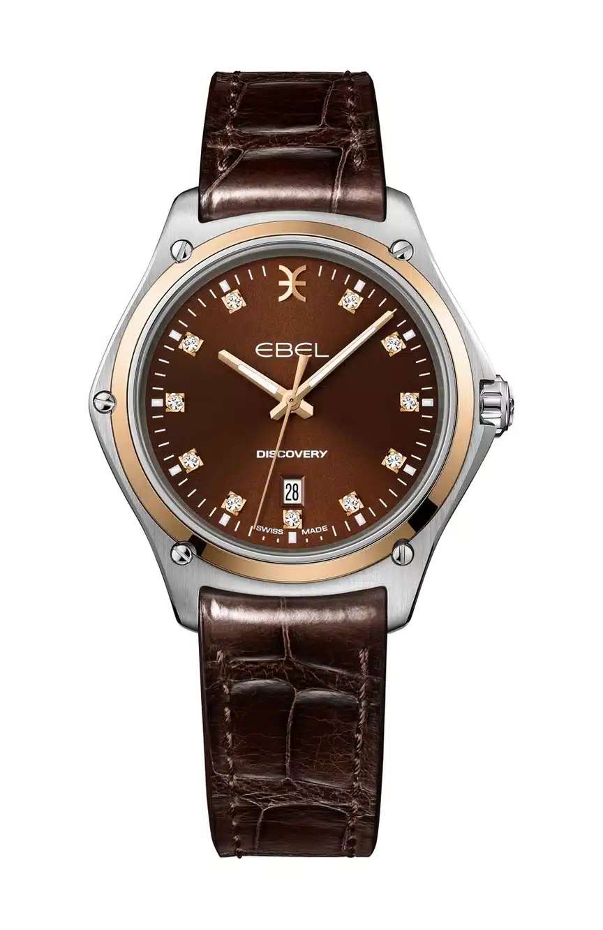 ايبل ساعة ديسكفري نسائية بتقنية الكوارتز من الذهب الوردي عيار 18 قيراط