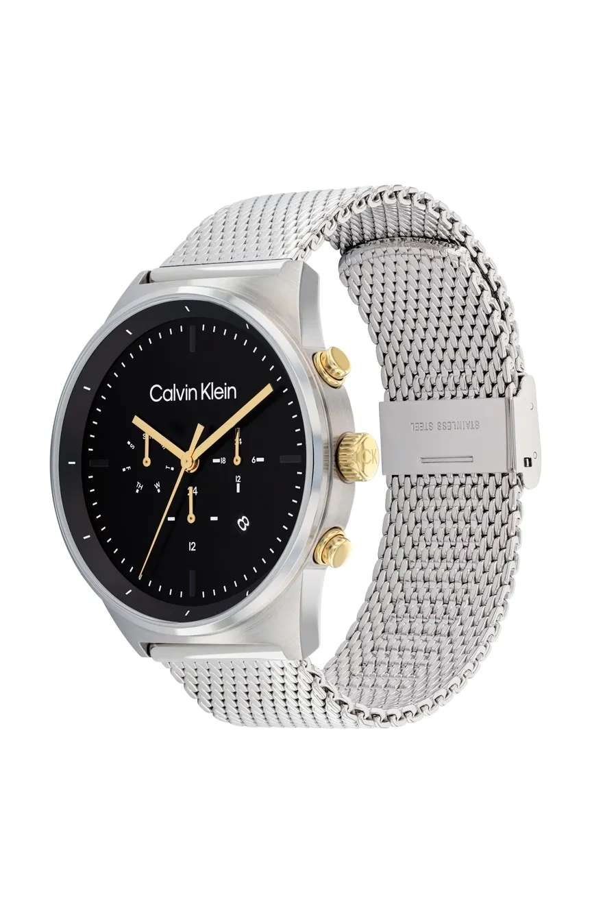 كلفن كلاين ساعة يد رجالية بسوار ستانلس ستيل من كالفن كلاين بتقنية الكوارتز - 25200296