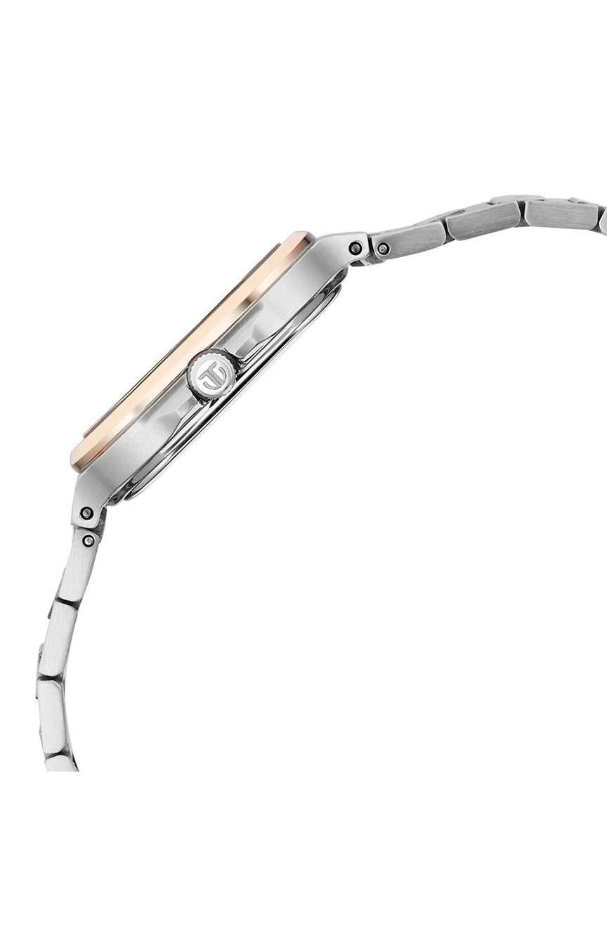 Titan Slim Square Quartz Analog with Date Silver Dial With Two Toned Color Stainless Steel Strap Watch For Women