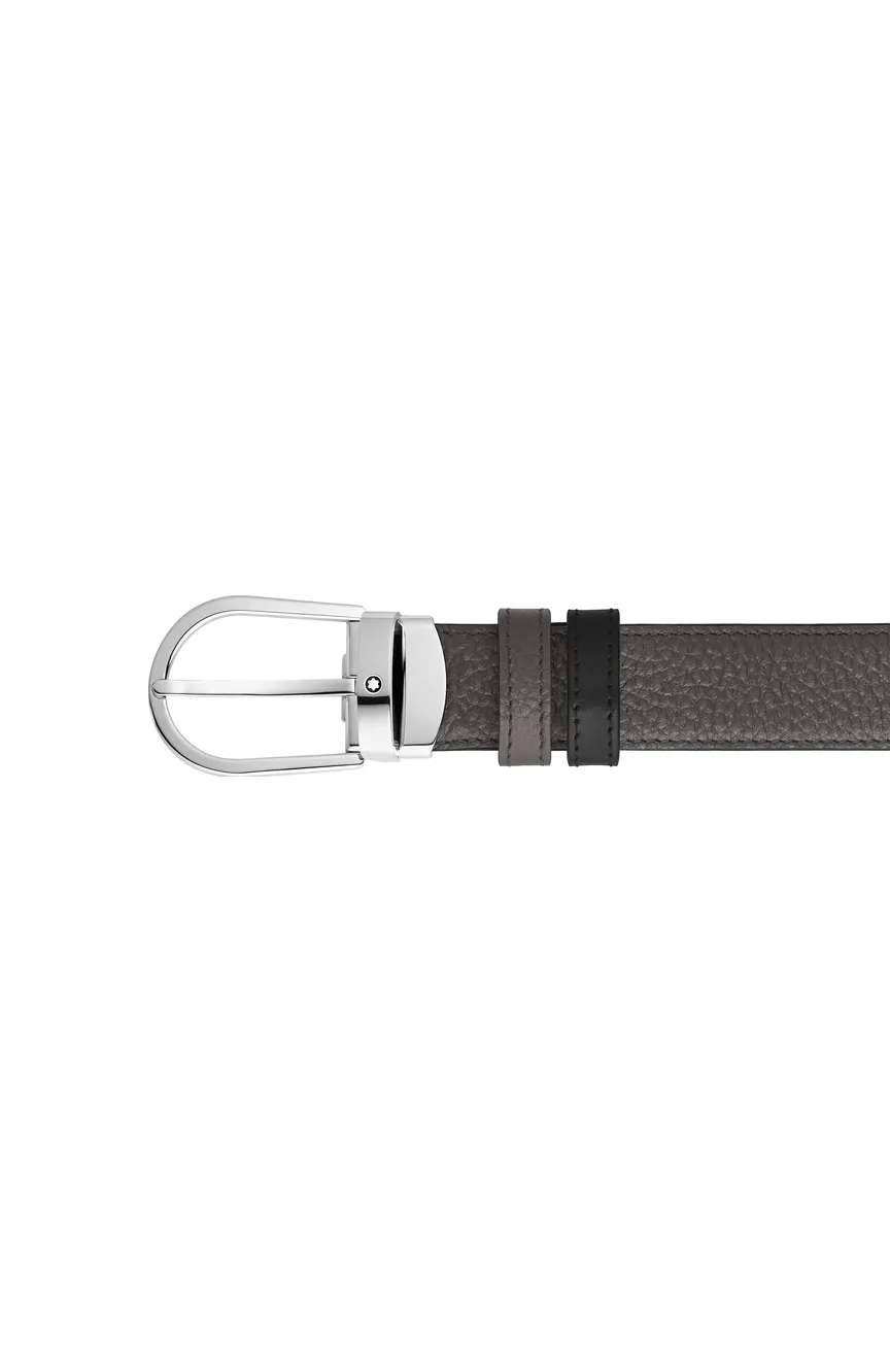 Montblanc Horseshoe 30 mm Reversible Belt in Grain Leather