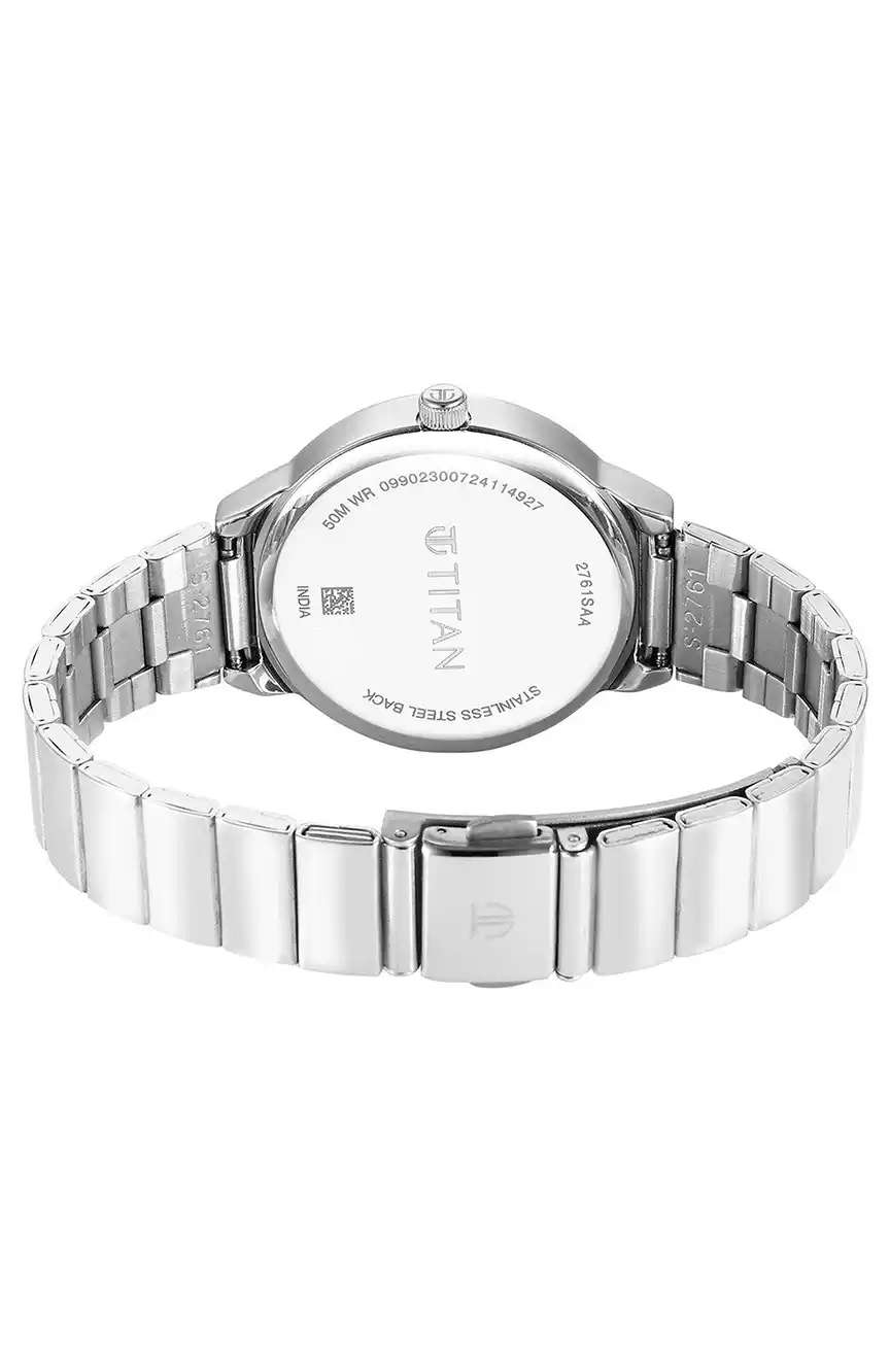 Titan Neo Multifunction Green Dial Silver Color Stainless Steel Strap Watch For Women