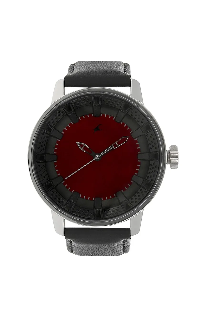 

Titan | boys Fastrack Quartz Analog Red Dial Leather Strap Watch for Guys