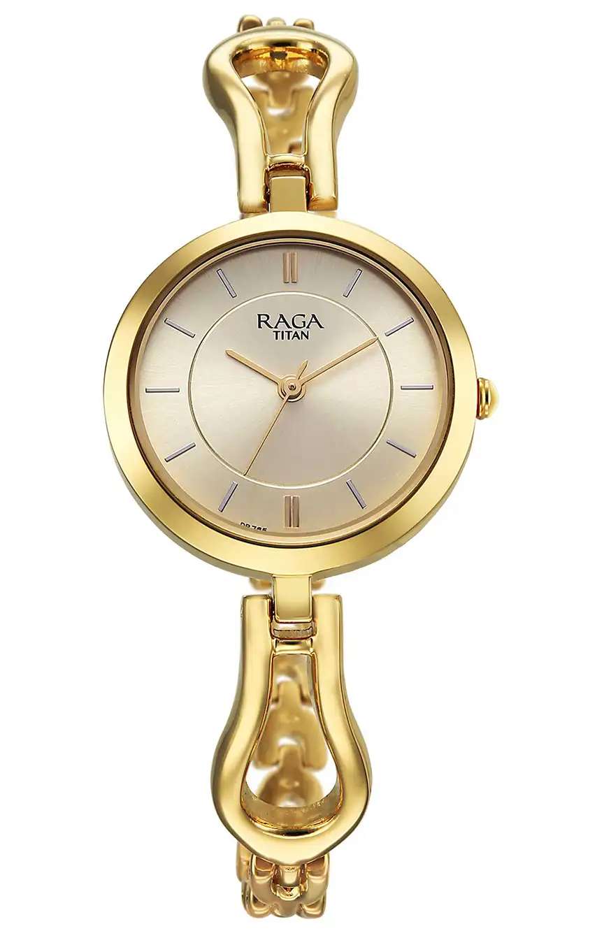 Titan Raga Round Shape Analog Wrist Watch for Women