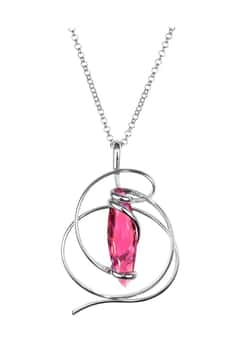 Andrea Marazzini قلادة ديفينا مطلية بالروديوم باللون الفوشيا
