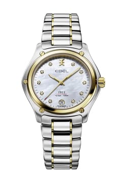 Ebel ساعة يد نسائية بسوار معدني بتقنية الكوارتز 1911