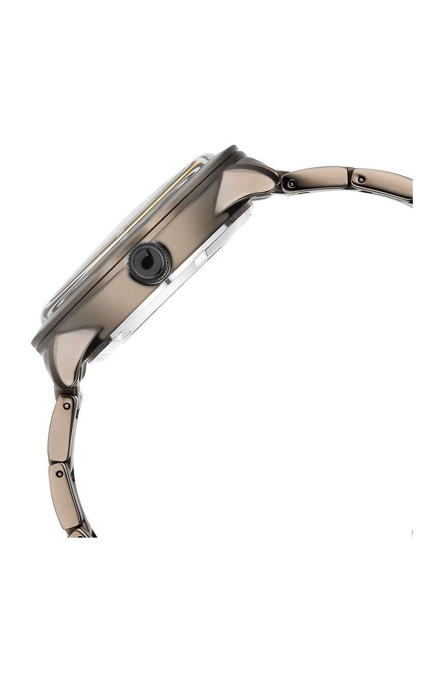 Titan Quartet Brown Dial Automatic Stainless Steel Strap Watch for Men