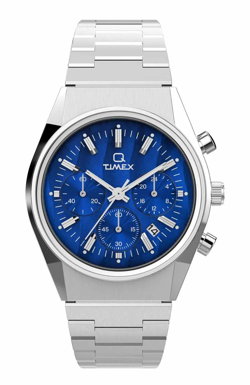 

Timex | Q Timex Falcon Eye Chronograph 40mm Stainless Steel Bracelet Watch