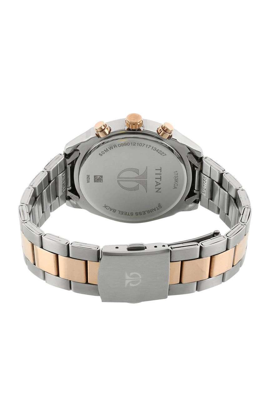 Titan Bandhan White Dial Quartz Multifunction Stainless Steel Strap watch for Couple