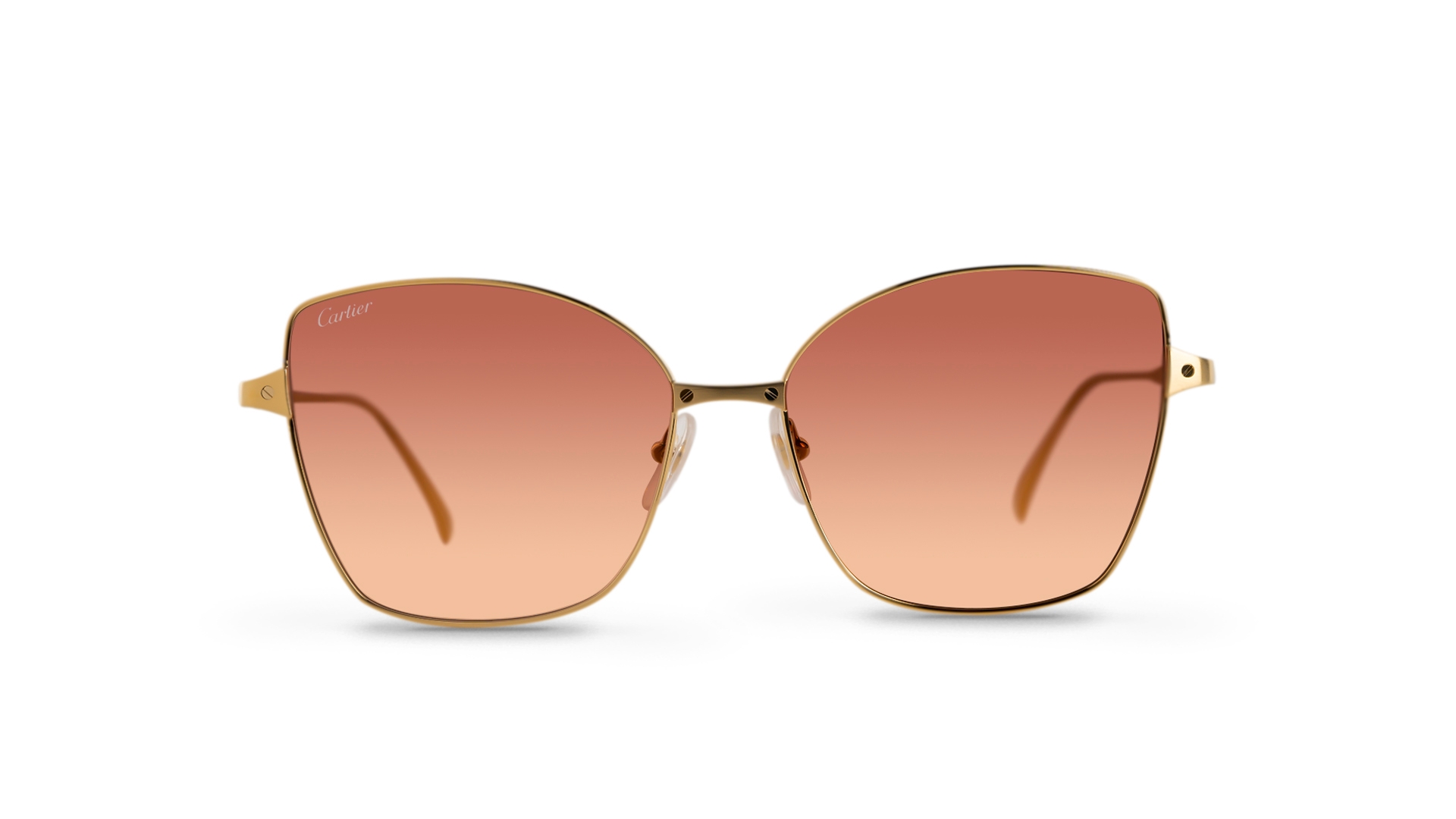 Cartier Women Cat Eye Gold Sunglass RivoliShop