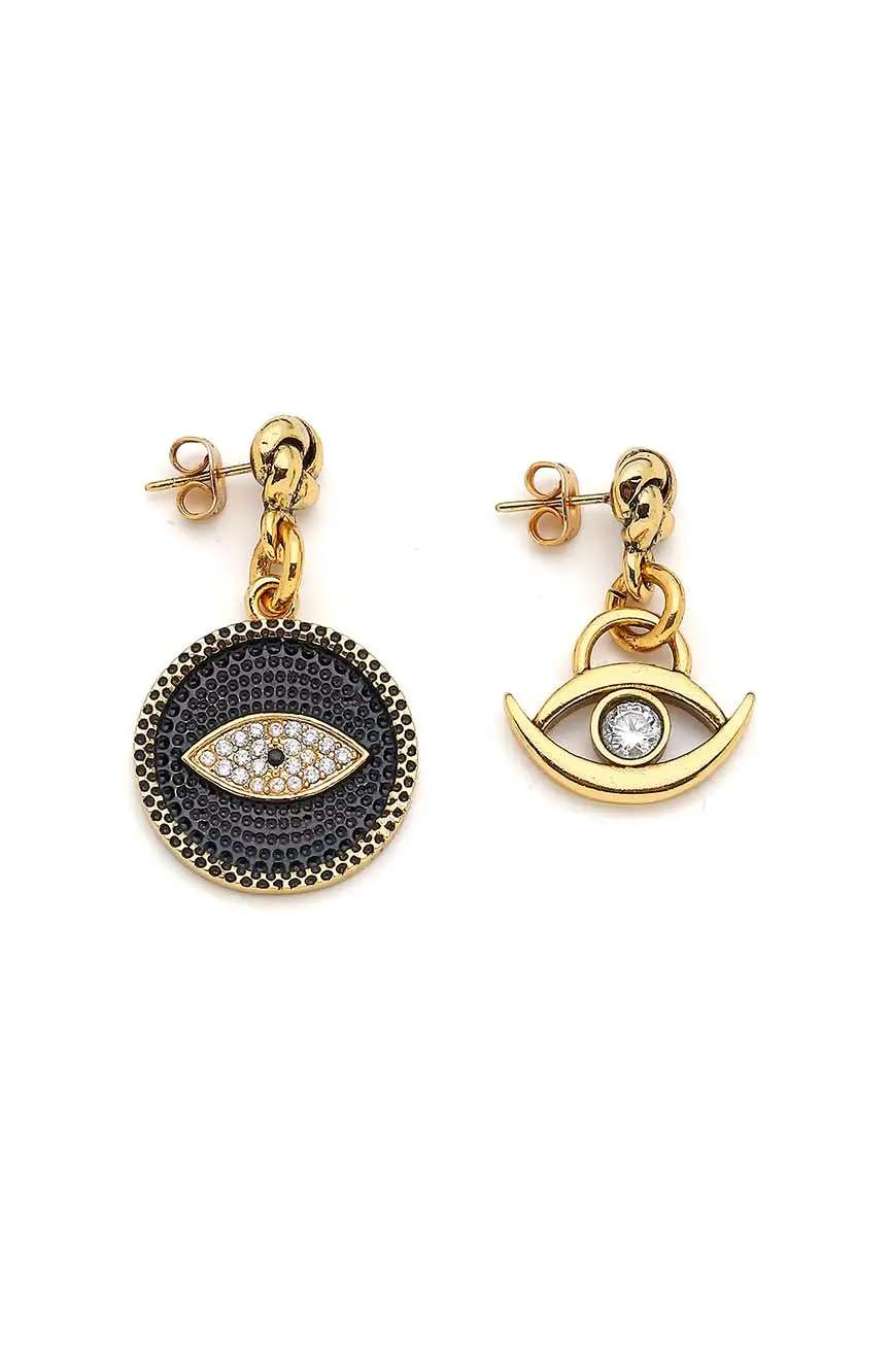 Mon Reve Illuminated Black Eye Earrings