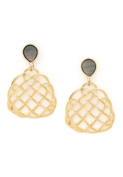Ori Tao Shinomoki golden post earrings