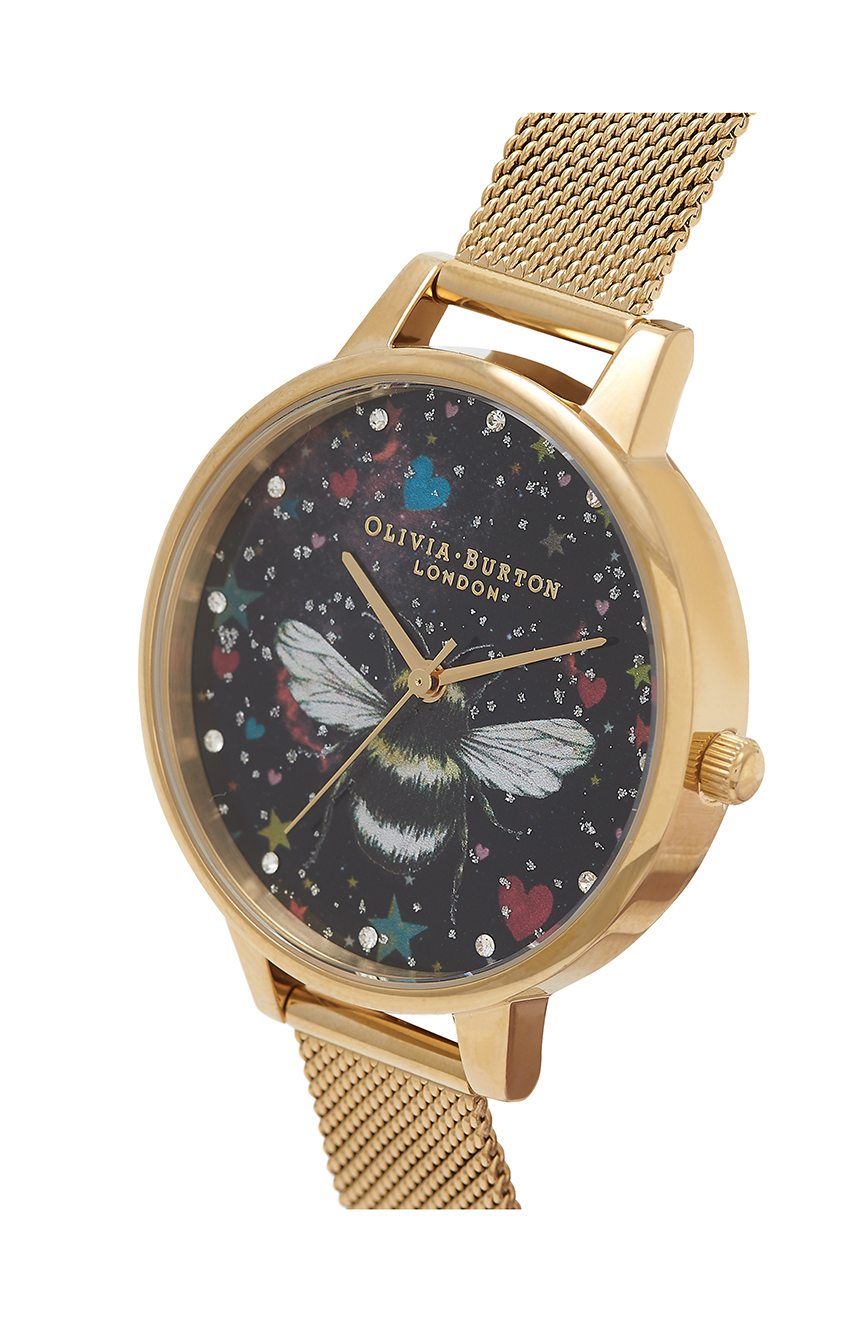 Olivia Burton Analog Quarzuhr für Damen mit Roségoldfarbenes