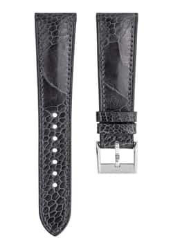 Delugs Leather - Dark Grey Ostrich Signature Strap