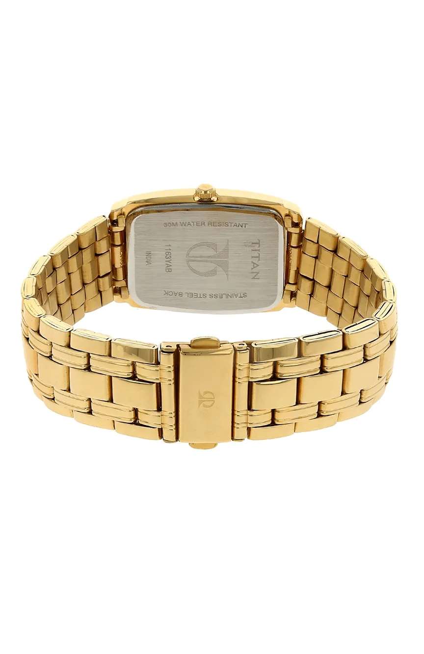 Titan Regalia White Dial Analog with Date Metal Strap watch for Men