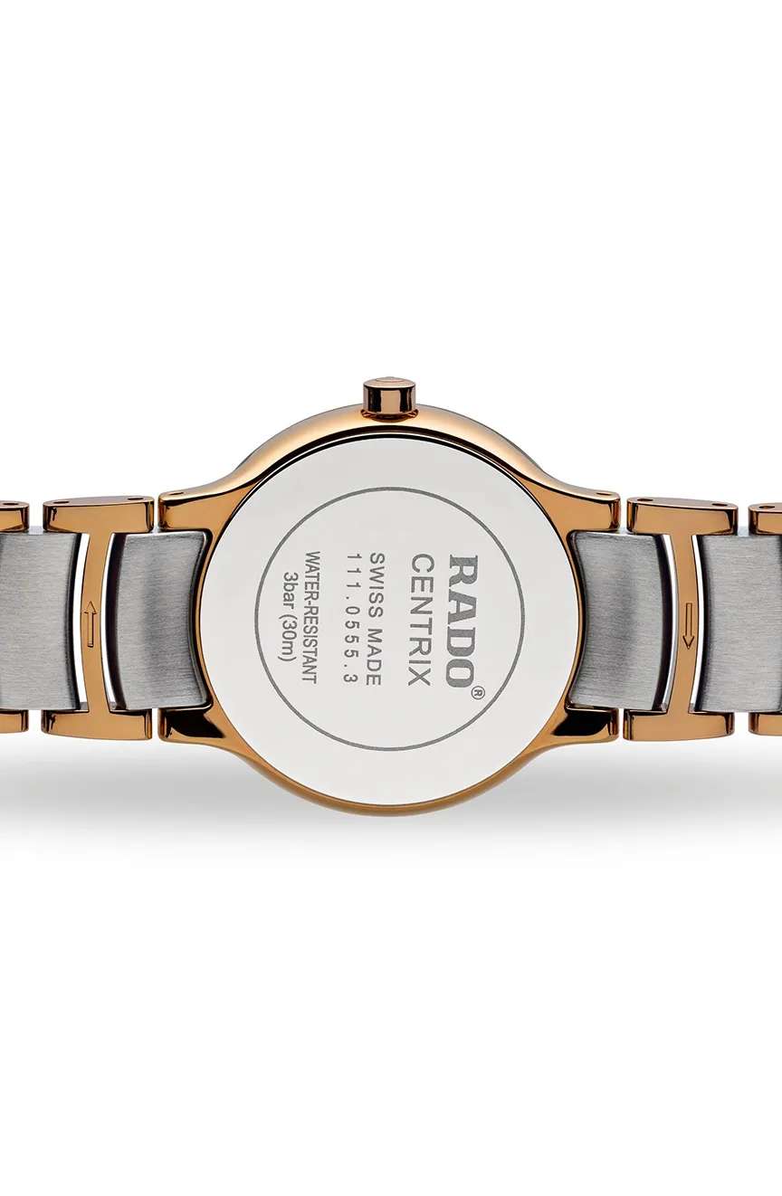 رادو ساعة يد نسائية بسوار معدني بتقنية الكوارتز سينتركس