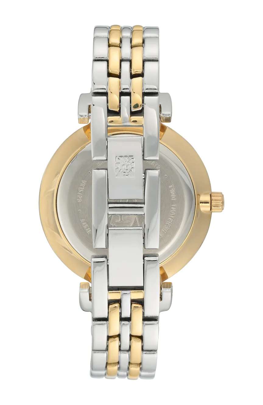 آن كلاين ساعة يد نسائية بسوار جلدي بتقنية الكوارتز