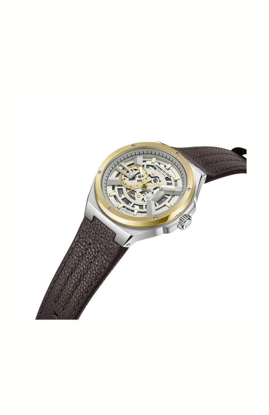 Kenneth Cole Kenneth Cole Mens Leather Automatic Watch KCWGE0013705
