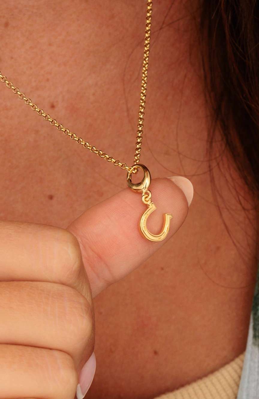 Lily Charmed Gold Lucky Horseshoe Charm