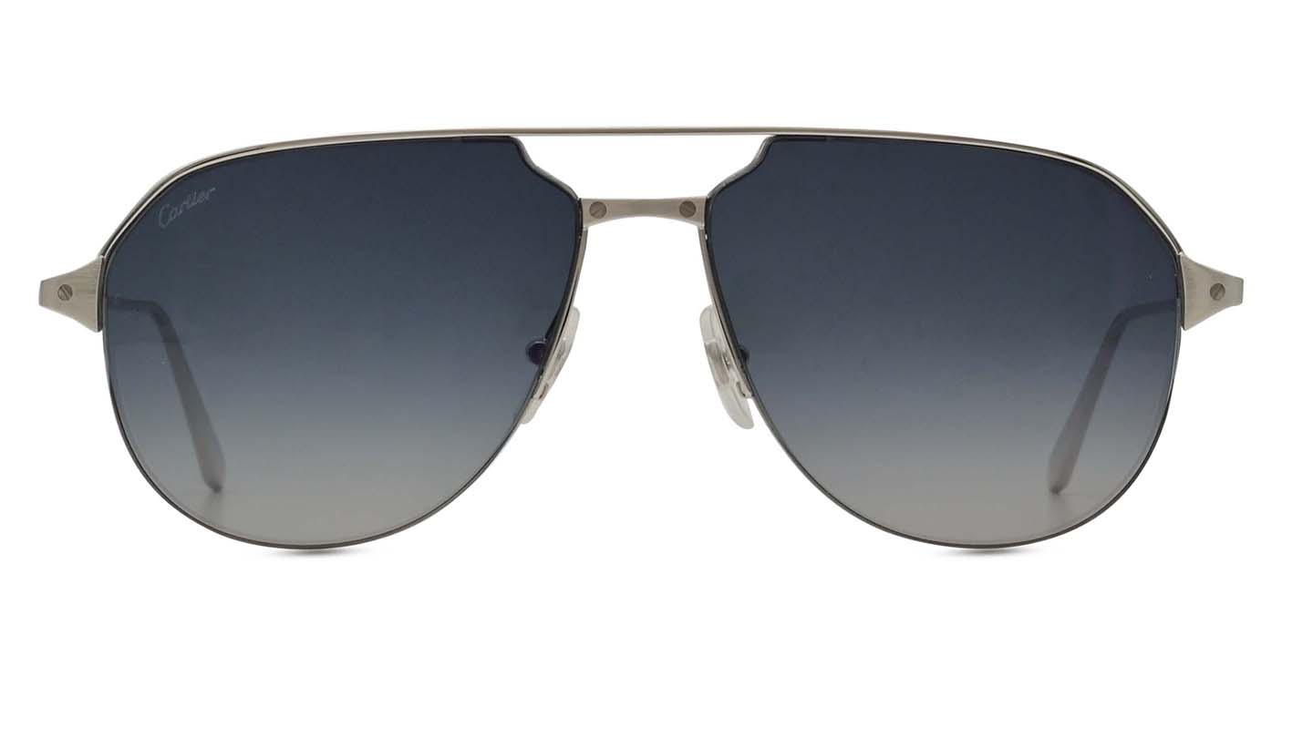 Cartier Men Aviator Silver Sunglass RivoliShop