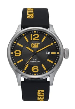 Cat ساعة كوارتز بسوار سليكون للرجال