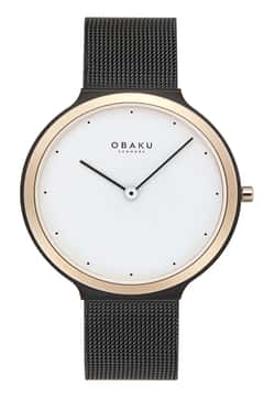 Obaku ساعة يد نسائية بسوار شبكي