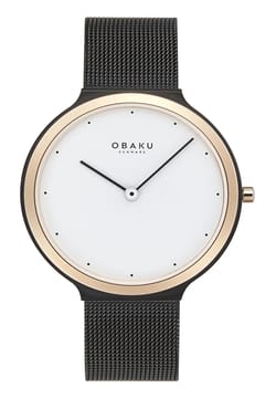 Obaku ساعة يد نسائية بسوار شبكي
