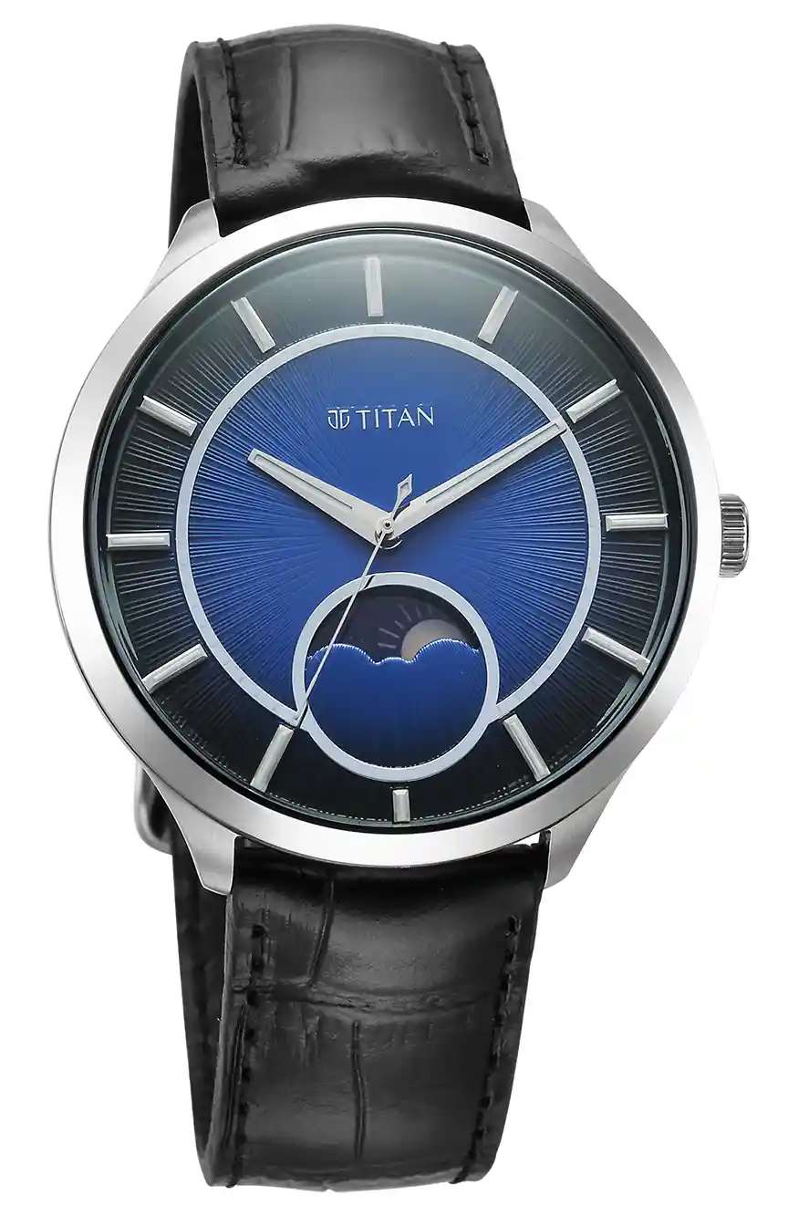 Titan Caelum Sun Moon Sub-Dial in Cobalt Blue - Stellar Edition