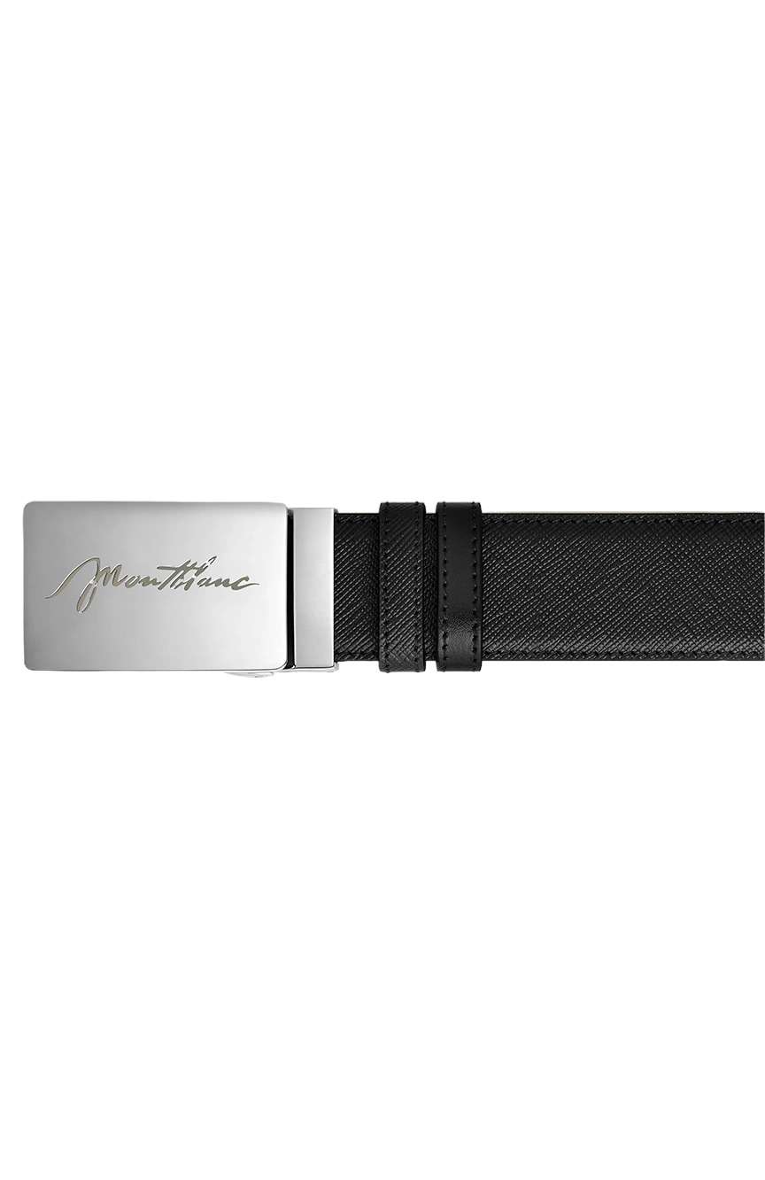 Montblanc 35 mm Reversible Belt in Sartorial Leather with Plate Buckle