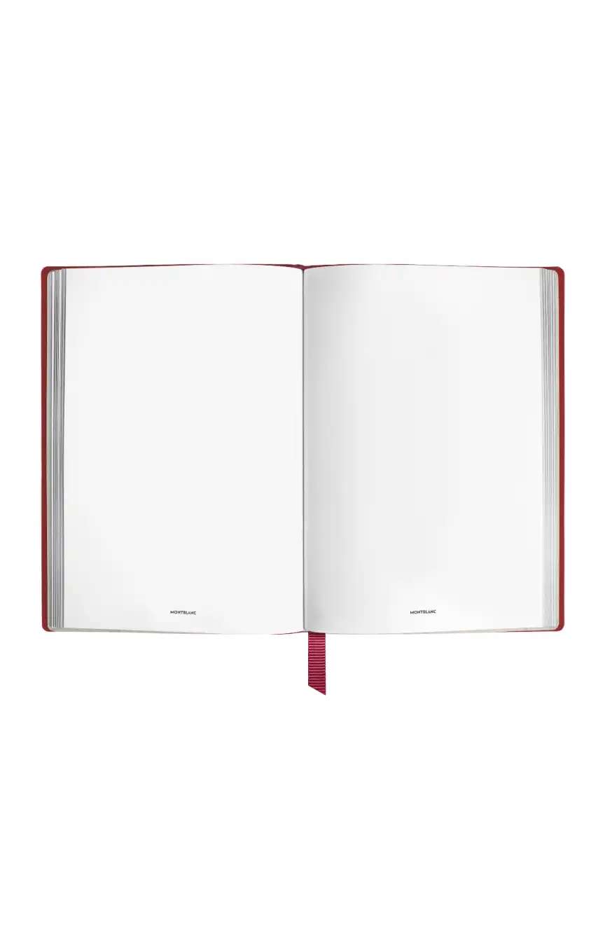 Montblanc Notebook Medium Saffiano Leather Red Blank Pages