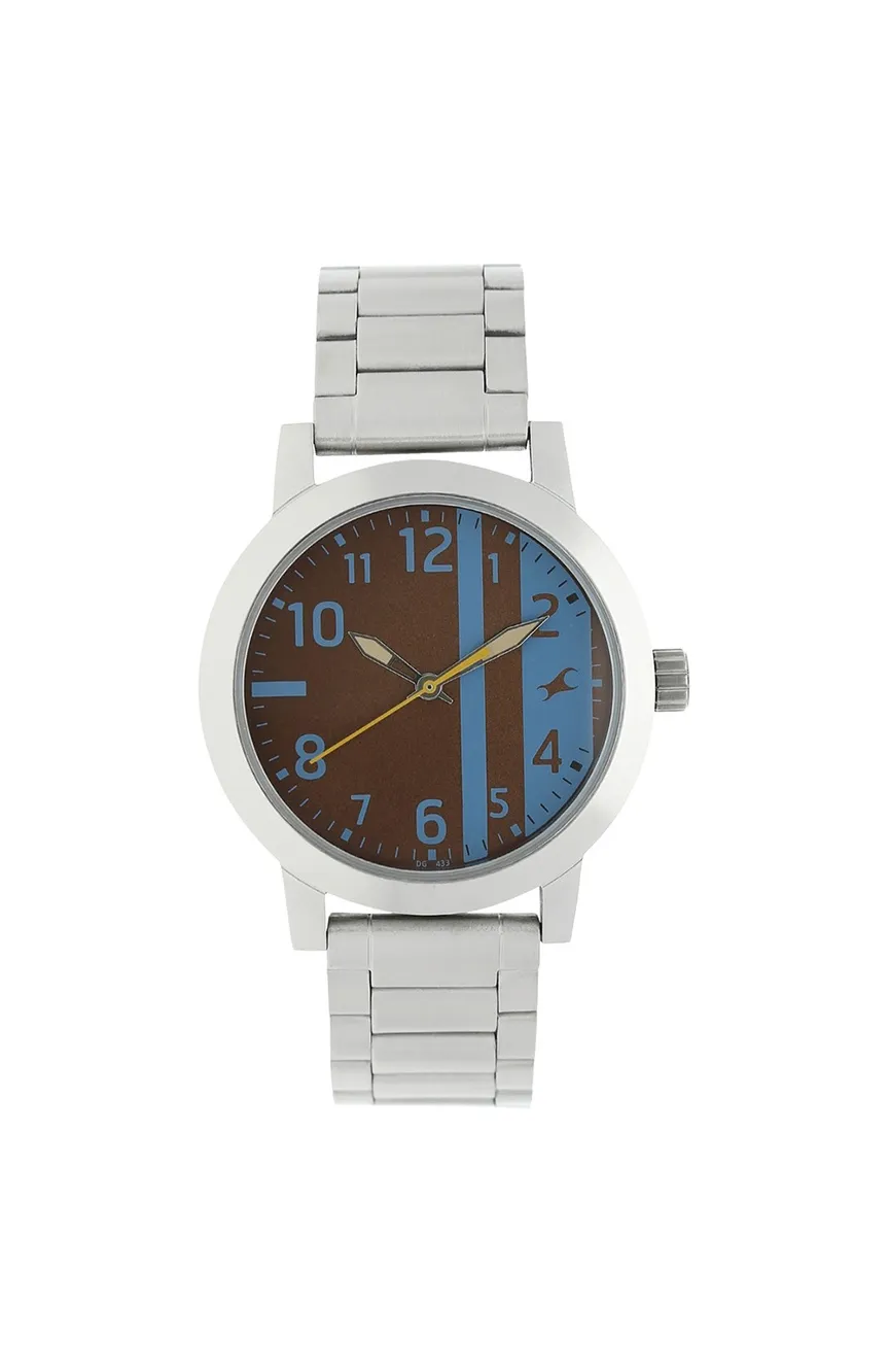 

Titan | Fastrack Bare Basics Quartz Analog Bicolour Dial Stainless Steel Strap Watch for Guys