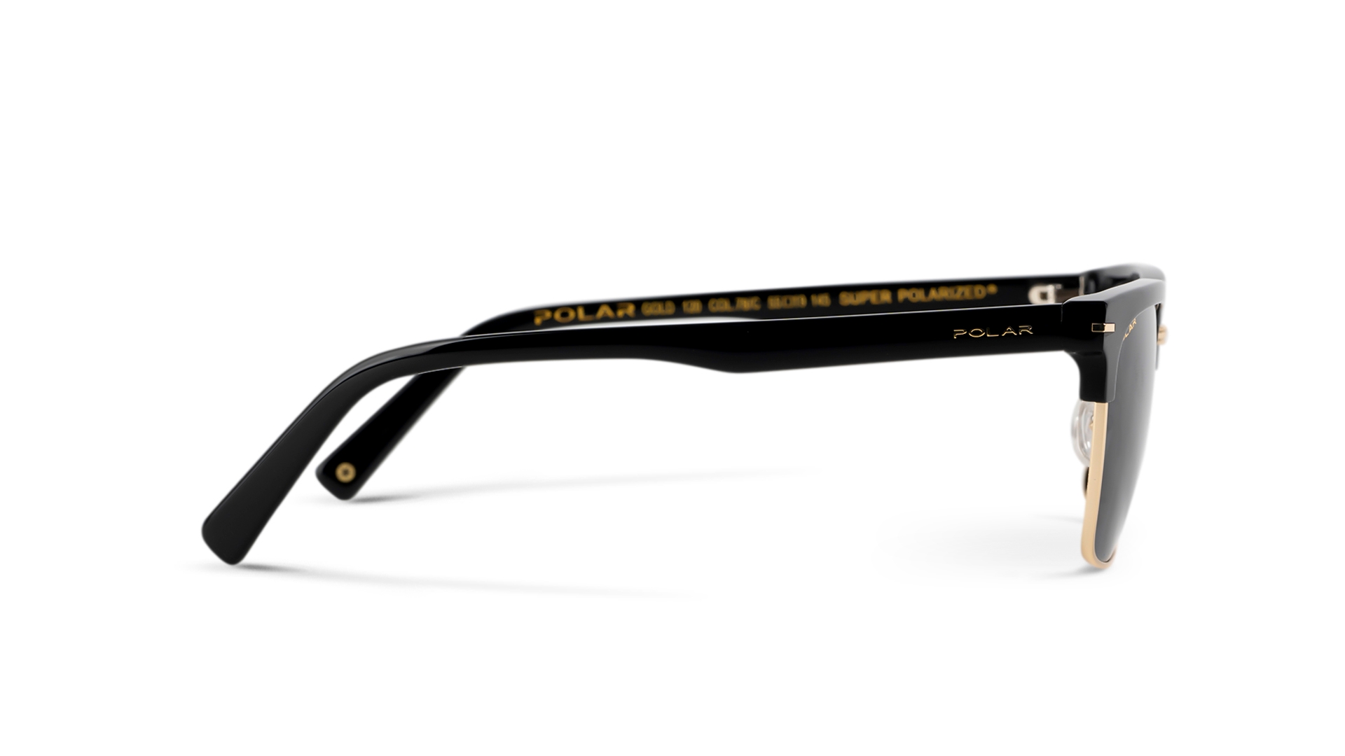 Polar Unisex Rectangle Shiny Havana Gold Sunglass | RivoliShop.com