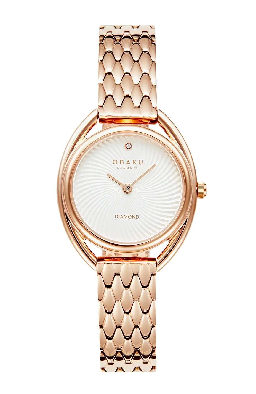 اوباكو ساعة يد نسائية بسوار ستانلس ستيل