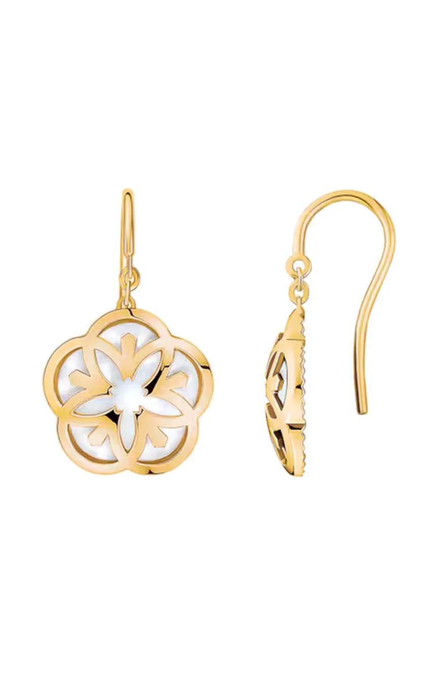OMEGA Flower Earring 18k yellow gold mother-of-pearl