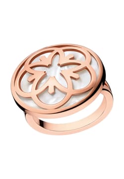 OMEGA Flower Ring 18k red gold mother-of-pearl