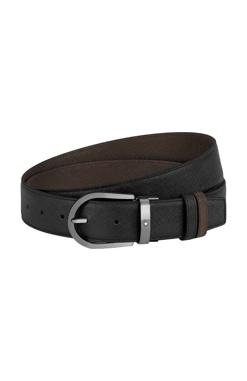 Montblanc Horseshoe 35 mm Reversible Belt in Sartorial Leather