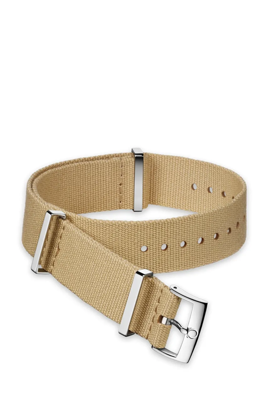 

OMEGA | Beige polyester strap Size 19 20 MM