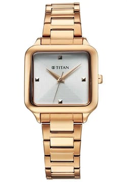 Titan Horizon Quartz Analog White Dial Stainless Steel Strap Watch For Women