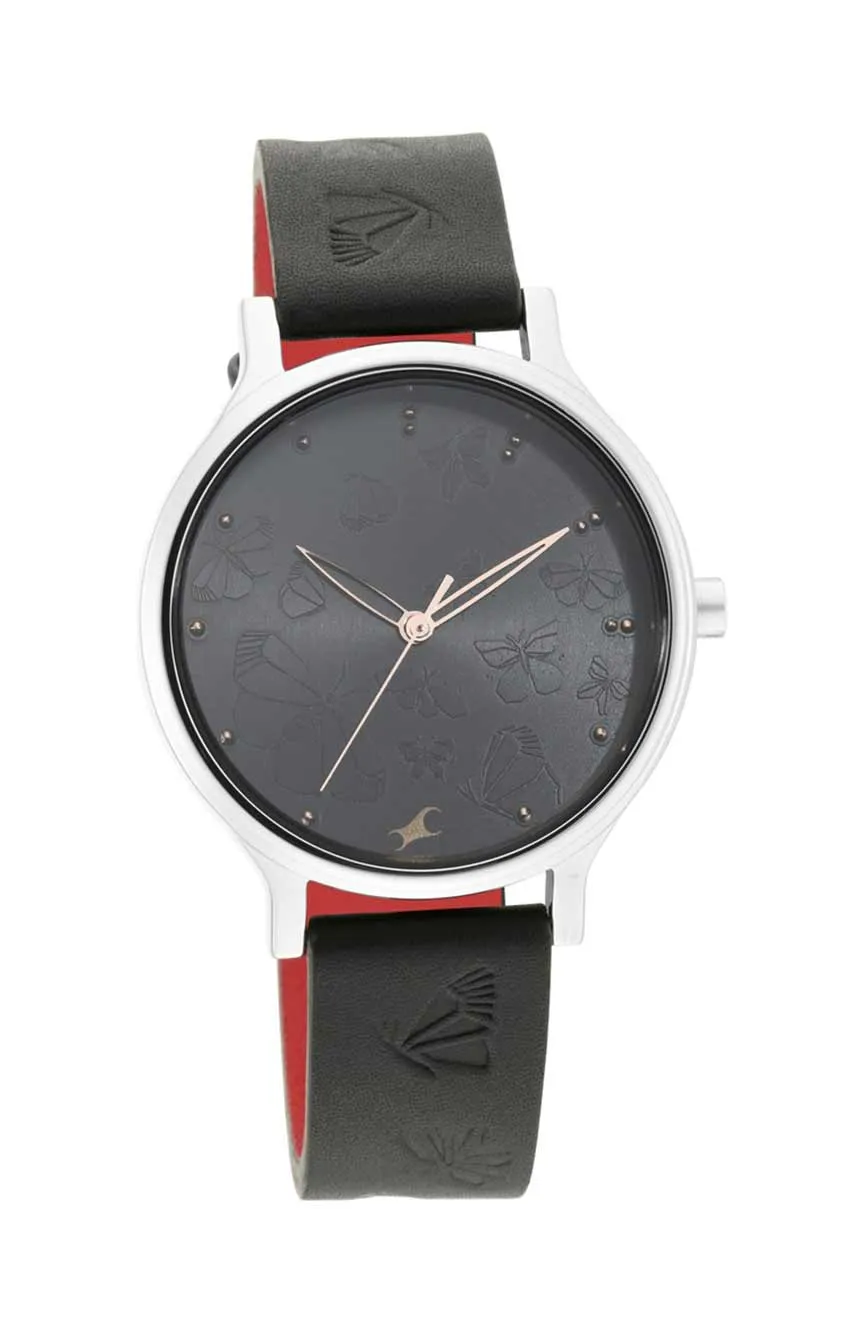 

Titan | Fastrack I Love Me Quartz Analog Black Dial Leather Strap Watch for Girls